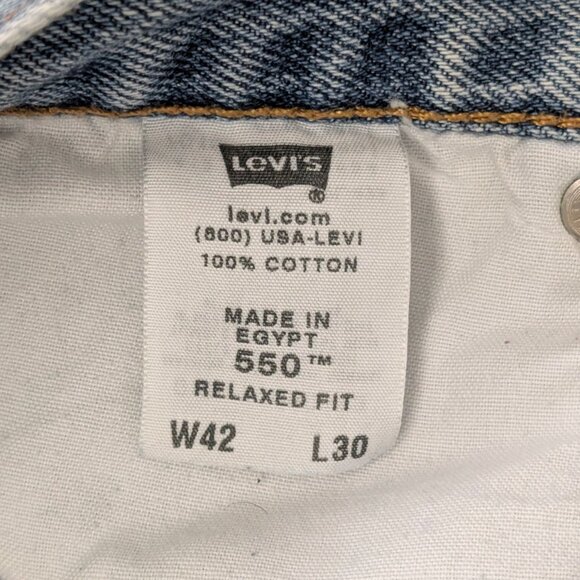 Levi's 569 Loose Straight Fit Jeans Men's Size 42x30 Medium Wash - Picture 5 of 13